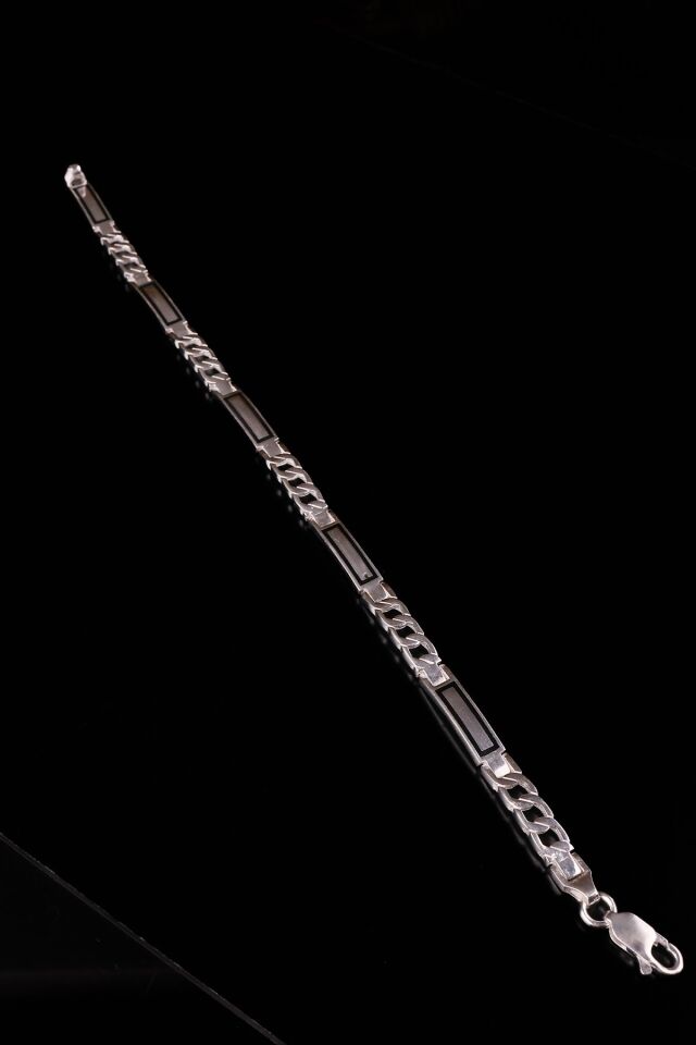 ENCİLİ SİLVER 925 Ayar Gümüş Özel Tasarım Rolex Zincir Model Erkek Bileklik