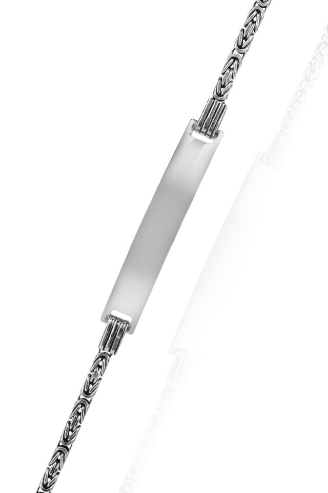ENCİLİ SİLVER 925 Ayar Gümüş Gemici Model Erkek Zincir Kolye