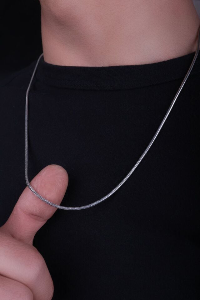 ENCİLİ SİLVER 925 Ayar Gümüş 1,8 Mm Yılan Zincir Kolye