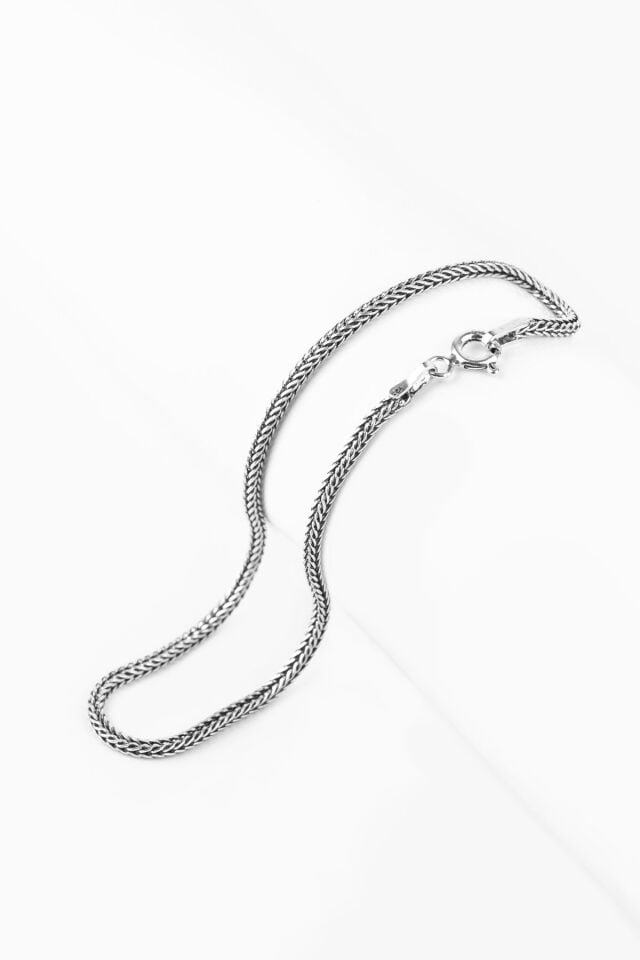 ENCİLİ SİLVER 925 Ayar Gümüş Tilki Kuyruğu Model Unisex Bileklik