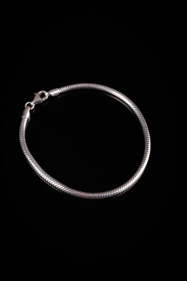 ENCİLİ SİLVER 925 Ayar Gümüş 2,8 Mm Yılan Zincir Model Bileklik