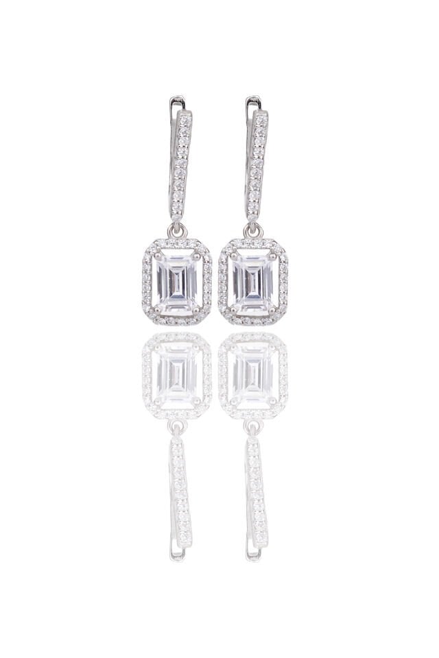 ENCİLİ SİLVER 925 Ayar Gümüş Swarovski Model Gümüş Set