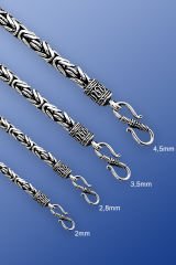 ENCİLİ SİLVER Encili Silver 925 Ayar Gümüş 60 Cm Kancalı Model Erkek Kral Zincir Kolye