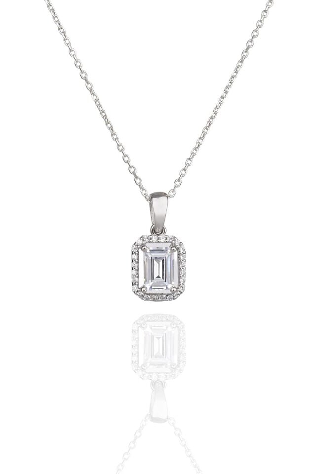 ENCİLİ SİLVER 925 Ayar Gümüş Swarovski Model Gümüş Set gümüş - 13