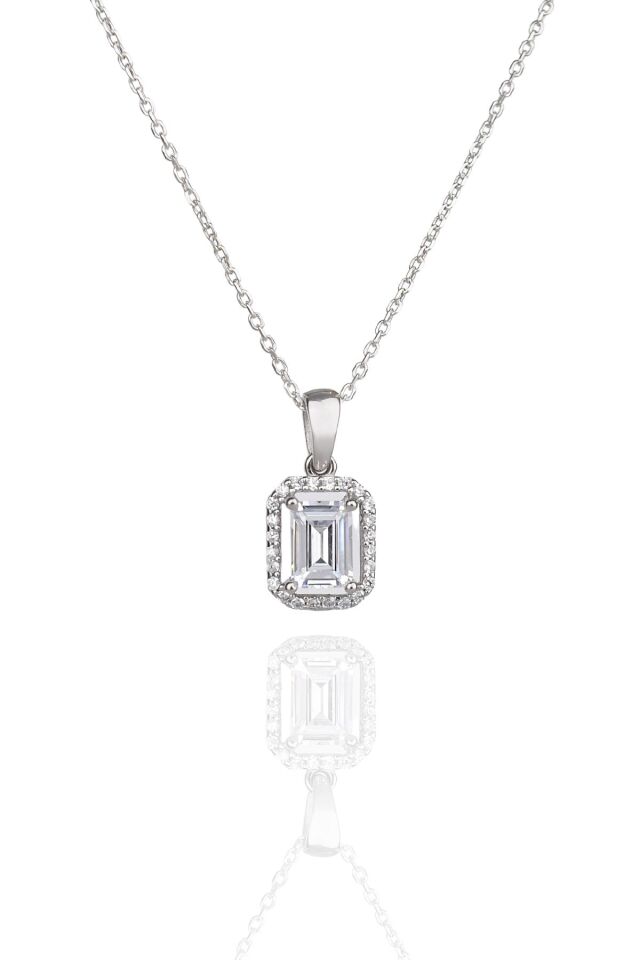 ENCİLİ SİLVER 925 Ayar Gümüş Swarovski Model Gümüş Set gümüş - 9