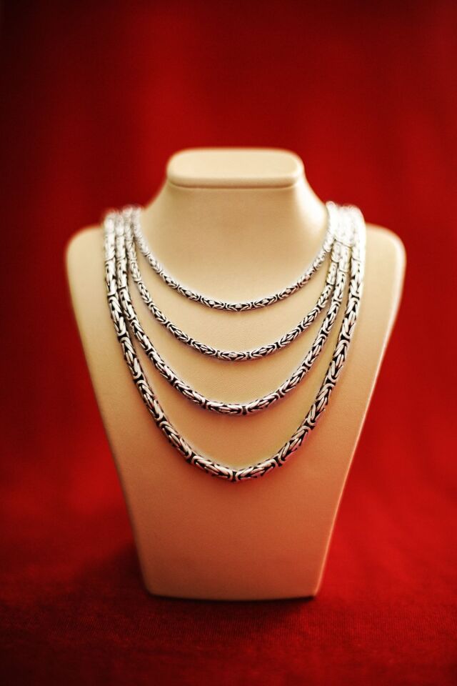 ENCİLİ SİLVER 925 Ayar Gümüş  65 cm Kral Zincir Yuvarlak Model Kolye gümüş - 2,8 mm